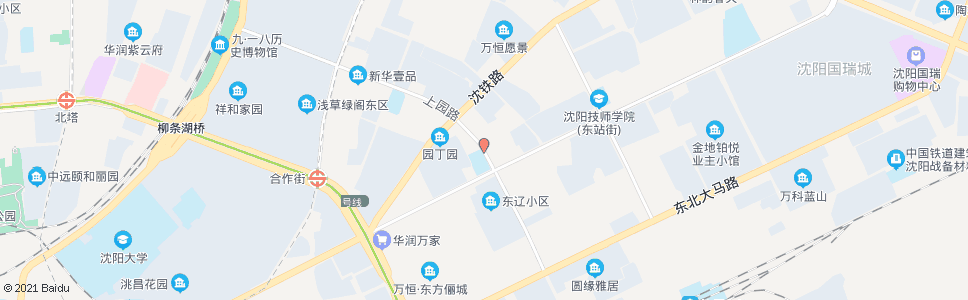 沈阳上园路联合路_公交站地图_沈阳公交_妙搜公交查询2024