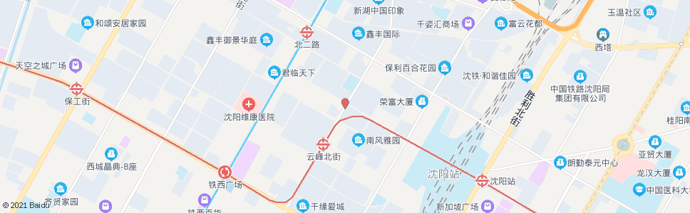 沈阳云峰街北三路_公交站地图_沈阳公交_妙搜公交查询2024