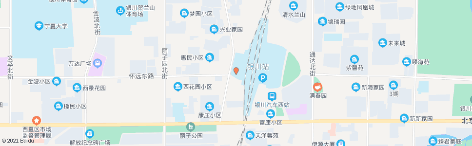 银川西花园_公交站地图_银川公交_妙搜公交查询2024