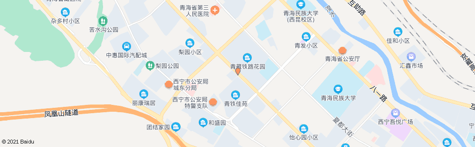 西宁青藏铁路花园_公交站地图_西宁公交_妙搜公交查询2024