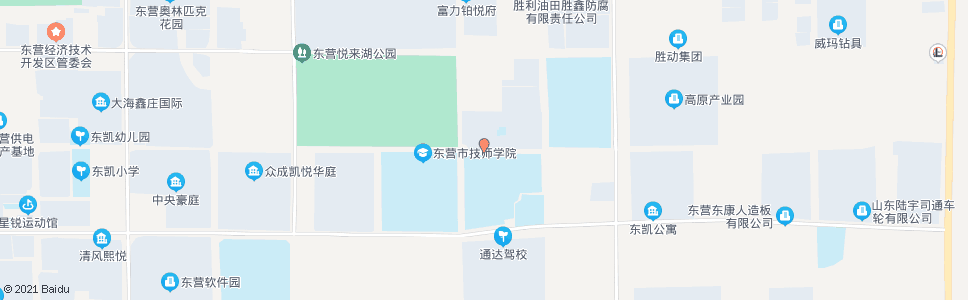 东营东营技师学院北门_公交站地图_东营公交_妙搜公交查询2024