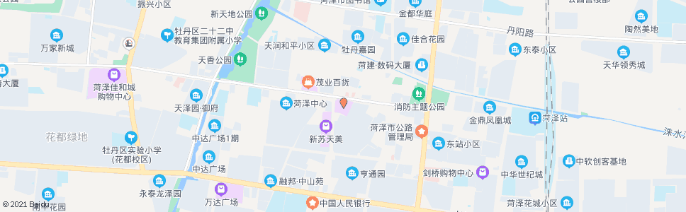 菏泽市国土资源局(银座商城)_公交站地图_菏泽公交_妙搜公交查询2024