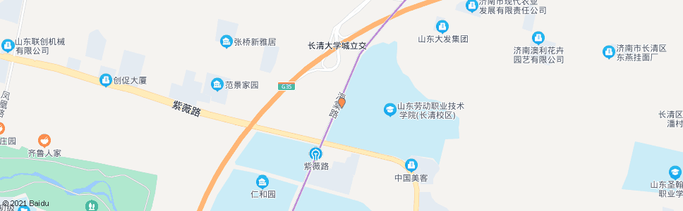 济南省劳动技术学院_公交站地图_济南公交_妙搜公交查询2024