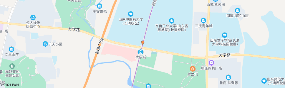 济南海棠路大学路_公交站地图_济南公交_妙搜公交查询2024