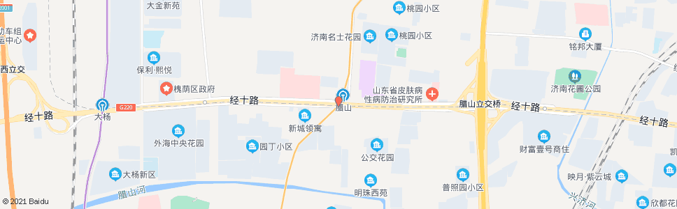 济南经十路腊山北路_公交站地图_济南公交_妙搜公交查询2025