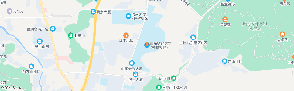 济南舜玉小区(山财大舜耕校区)_公交站地图_济南公交_妙搜公交查询2024