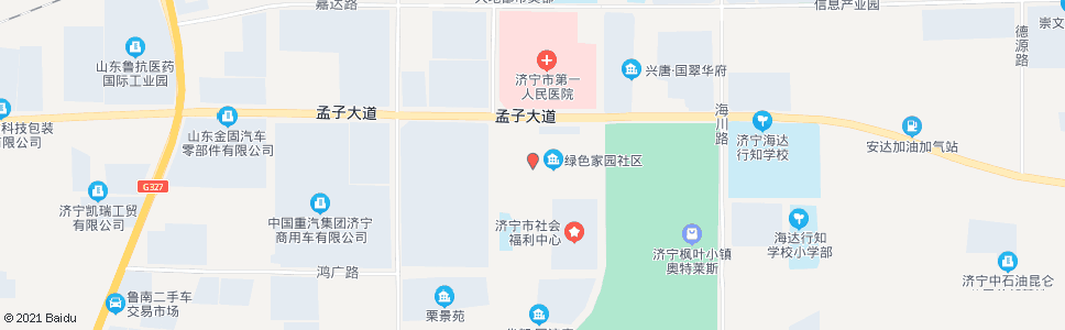 济宁绿色家园_公交站地图_济宁公交_妙搜公交查询2024