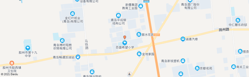 青岛百盛小学_公交站地图_青岛公交_妙搜公交查询2024