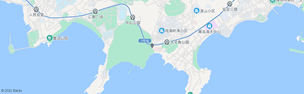 青岛黄海路_公交站地图_青岛公交_妙搜公交查询2024