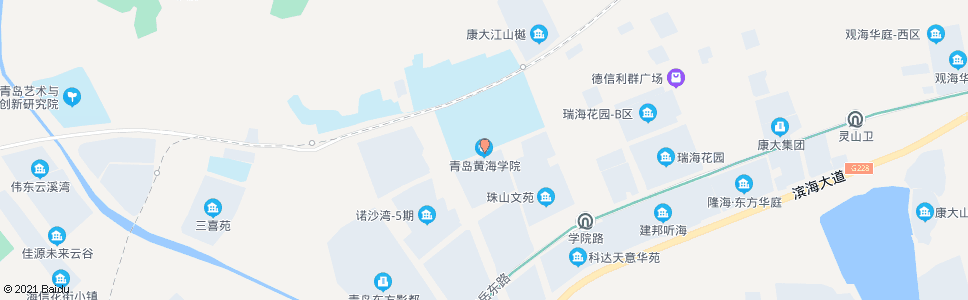 青岛黄海学院路_公交站地图_青岛公交_妙搜公交查询2024