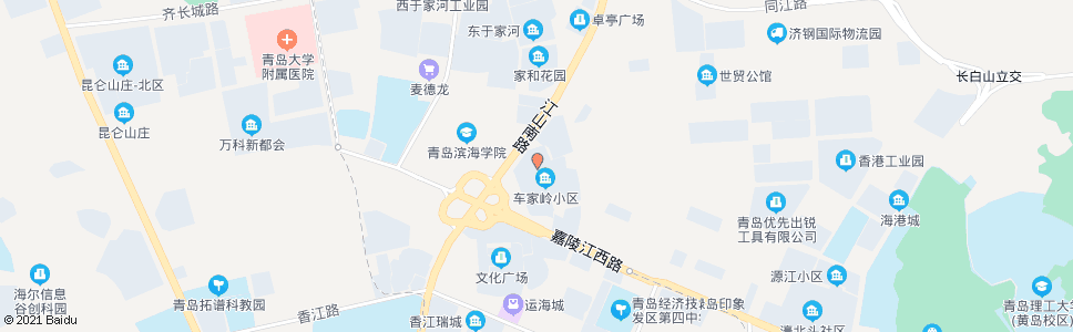 青岛车家岭_公交站地图_青岛公交_妙搜公交查询2024