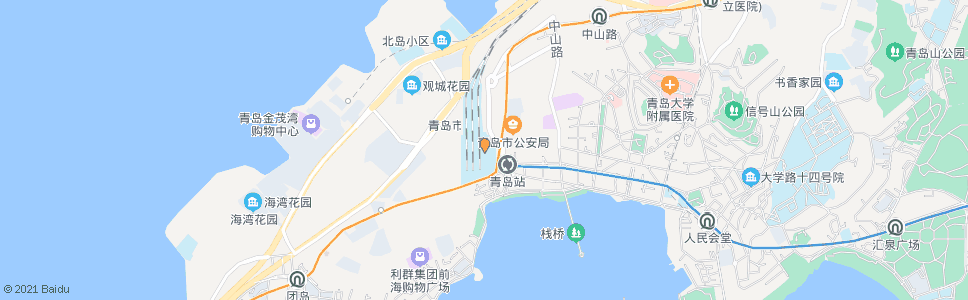 青岛东街_公交站地图_青岛公交_妙搜公交查询2024