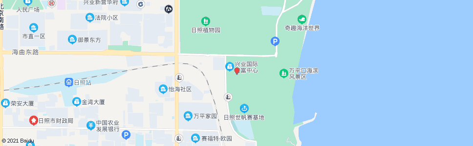 日照国际现代城_公交站地图_日照公交_妙搜公交查询2024