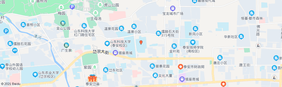 泰安二中_公交站地图_泰安公交_妙搜公交查询2024