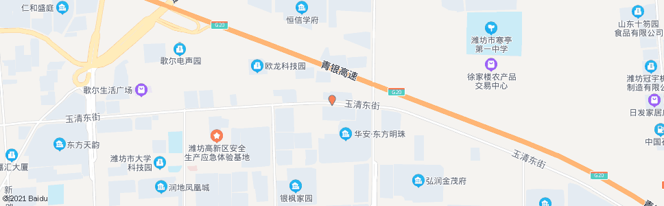 潍坊玉清街银枫路口_公交站地图_潍坊公交_妙搜公交查询2024