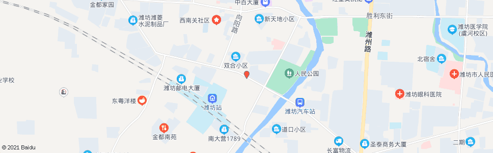 潍坊和平路健康街路口_公交站地图_潍坊公交_妙搜公交查询2024