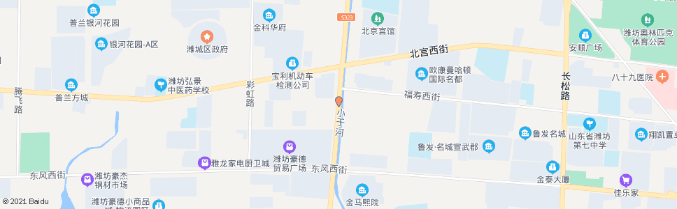 潍坊西环路福寿街路口_公交站地图_潍坊公交_妙搜公交查询2024