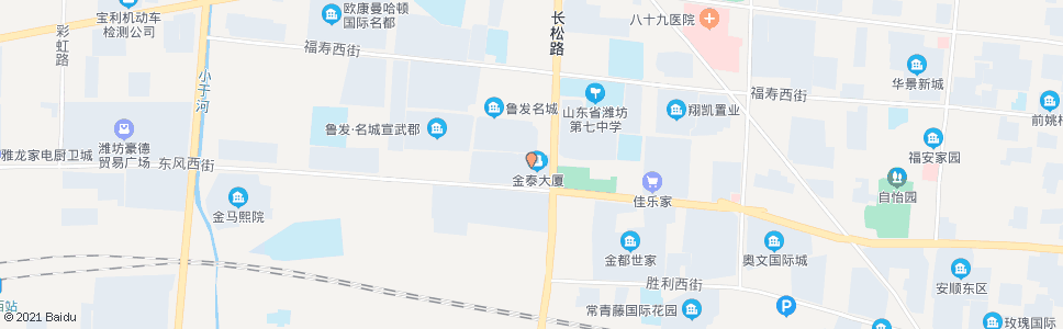 潍坊福乐多超市潍州店_公交站地图_潍坊公交_妙搜公交查询2024