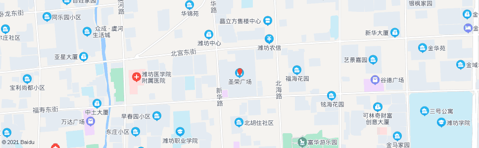 潍坊圣荣广场(中百大厦圣荣店)_公交站地图_潍坊公交_妙搜公交查询2024