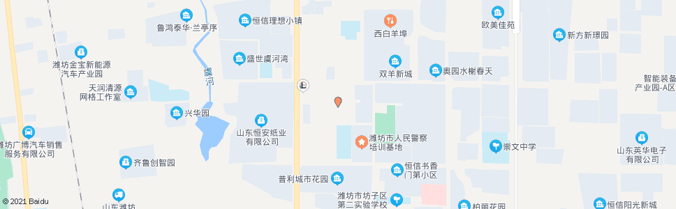 潍坊华通学邻雅园_公交站地图_潍坊公交_妙搜公交查询2024