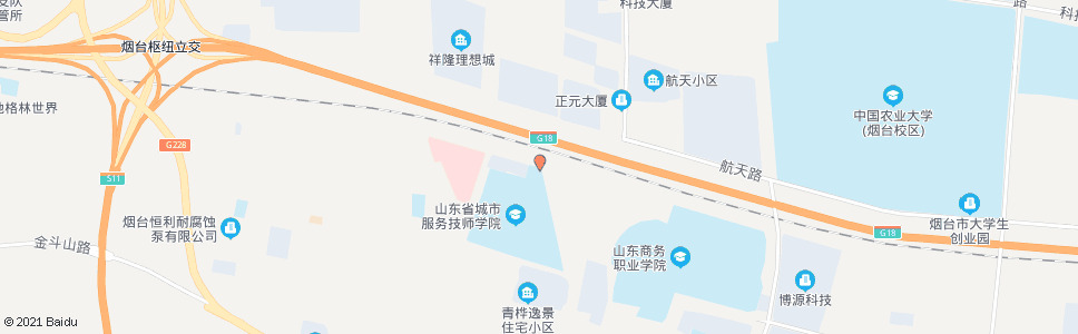 烟台城市服务技术学院北门_公交站地图_烟台公交_妙搜公交查询2024