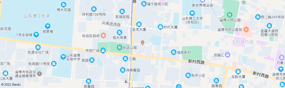 淄博商场西路世纪路口_公交站地图_淄博公交_妙搜公交查询2025