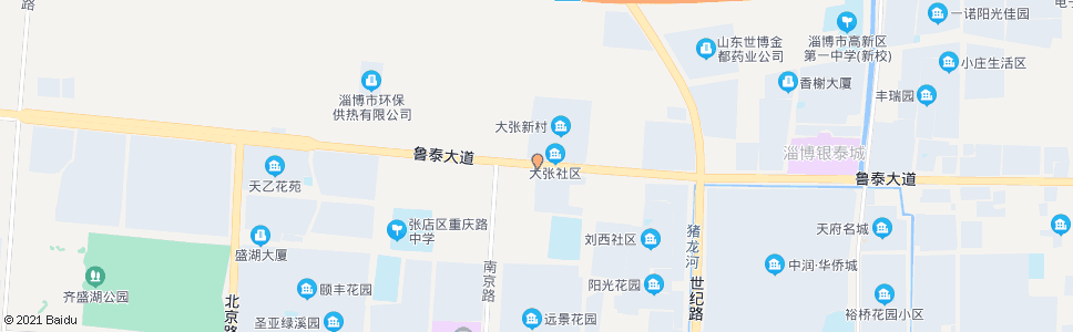 淄博西八路鲁泰大道路口_公交站地图_淄博公交_妙搜公交查询2024