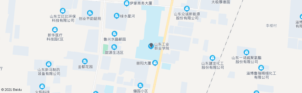 淄博山东工业职业学院_公交站地图_淄博公交_妙搜公交查询2024