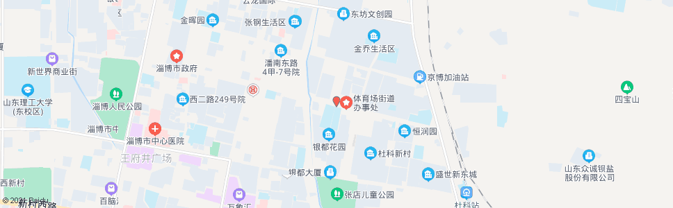 淄博张店二中_公交站地图_淄博公交_妙搜公交查询2024