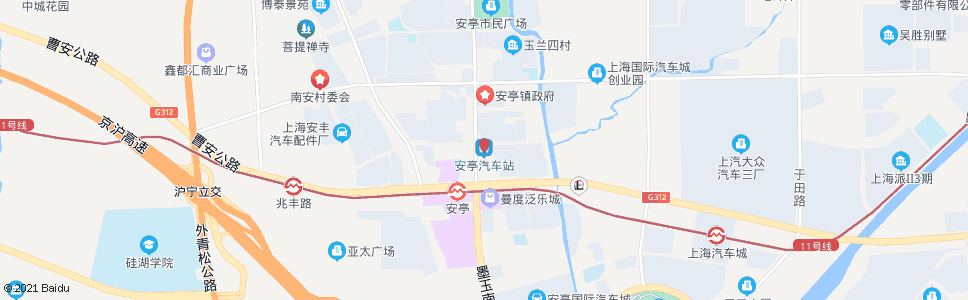 上海安亭汽车站_公交站地图_上海公交_妙搜公交查询2024