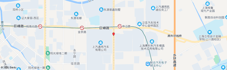 上海申江路巨峰路_公交站地图_上海公交_妙搜公交查询2024