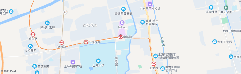 上海南大路南陈路_公交站地图_上海公交_妙搜公交查询2024