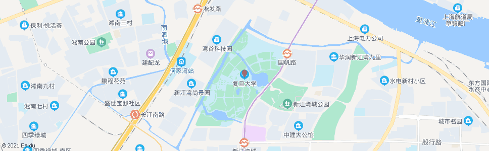 上海复旦大学(江湾城新校区)_公交站地图_上海公交_妙搜公交查询2024