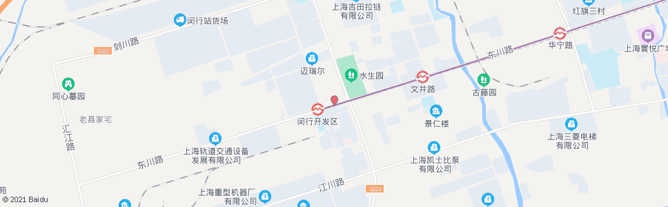 上海东川路天星路_公交站地图_上海公交_妙搜公交查询2024