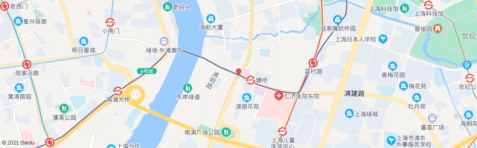 上海塘桥新路浦东南路_公交站地图_上海公交_妙搜公交查询2024