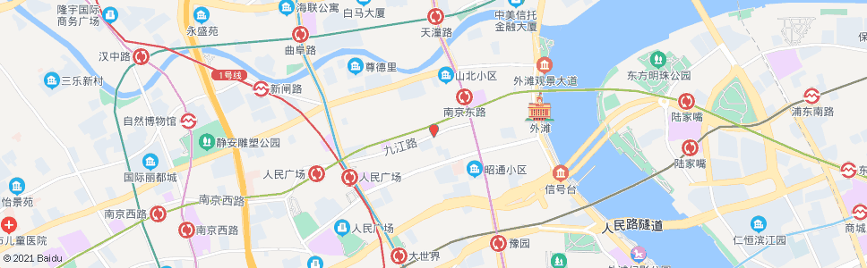 上海九江路福建中路_公交站地图_上海公交_妙搜公交查询2024