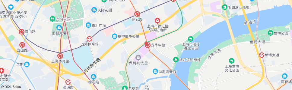 上海龙华中路站_公交站地图_上海公交_妙搜公交查询2024