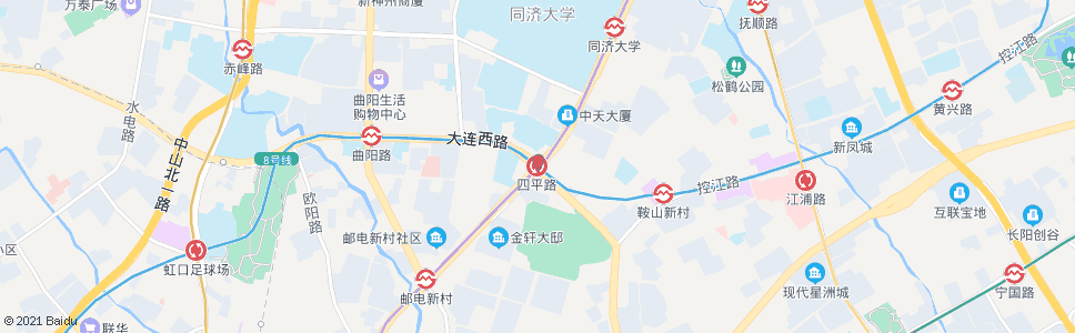 上海四平路_公交站地图_上海公交_妙搜公交查询2024