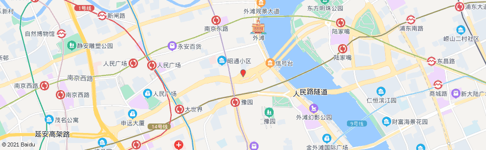 上海江西中路延安东路_公交站地图_上海公交_妙搜公交查询2024