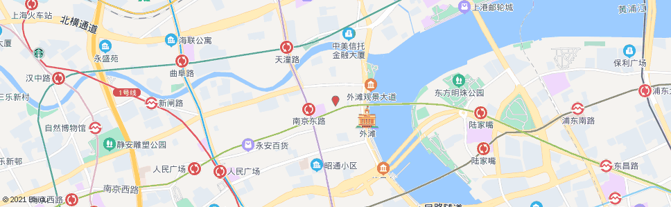 上海南京东路四川中路_公交站地图_上海公交_妙搜公交查询2024