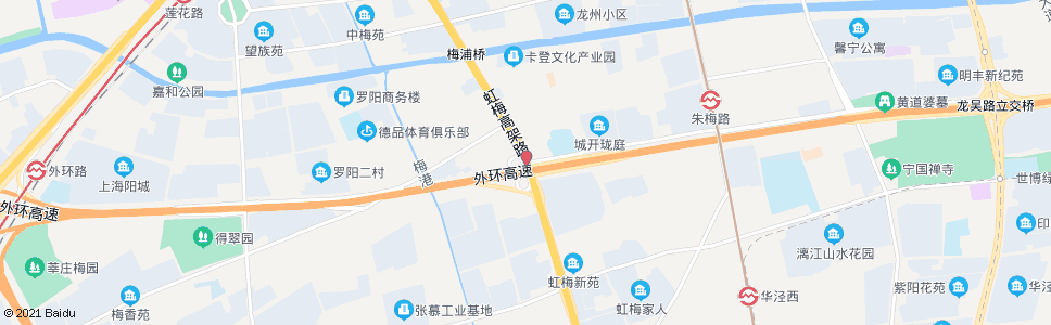 上海虹梅南路朱梅路_公交站地图_上海公交_妙搜公交查询2024