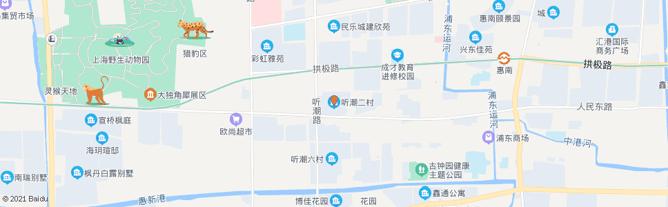 上海听潮二村_公交站地图_上海公交_妙搜公交查询2024