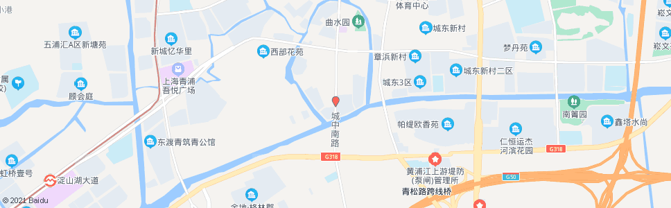 上海城中南路老朱青公路(青浦二中)_公交站地图_上海公交_妙搜公交查询2024