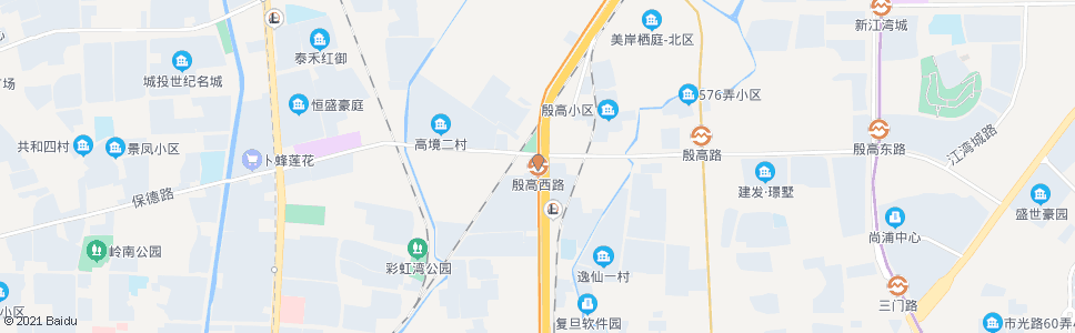 上海高境路殷高西路_公交站地图_上海公交_妙搜公交查询2024