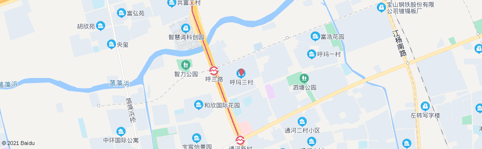 上海呼玛新村_公交站地图_上海公交_妙搜公交查询2024