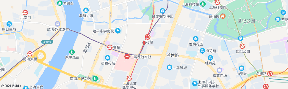 上海蓝村路东方路_公交站地图_上海公交_妙搜公交查询2024