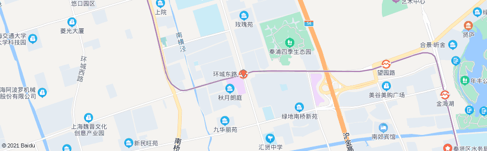 上海航南公路环城东路_公交站地图_上海公交_妙搜公交查询2024