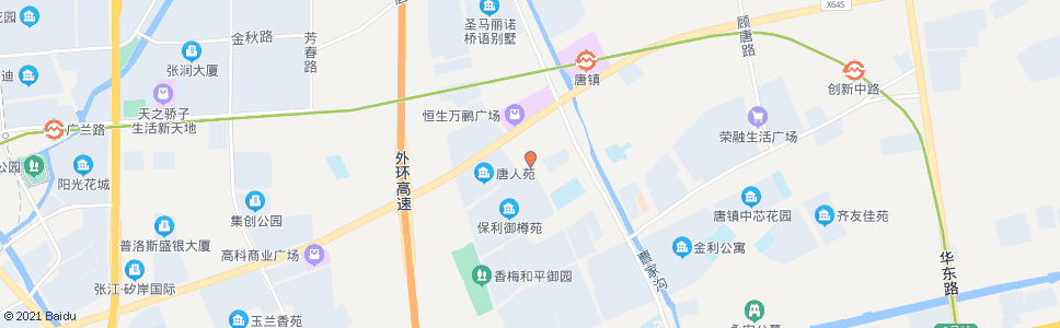 上海唐镇路唐安路_公交站地图_上海公交_妙搜公交查询2024