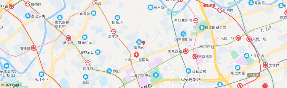 上海西康路新闸路_公交站地图_上海公交_妙搜公交查询2024