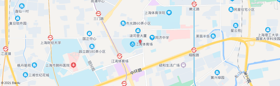 上海江湾游泳池_公交站地图_上海公交_妙搜公交查询2024
